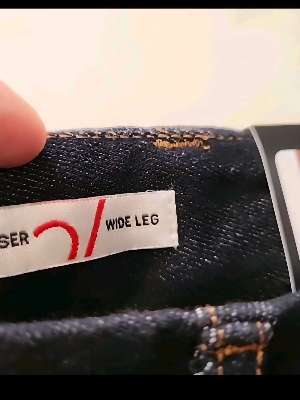 Vigoss Dark Indigo Wide-Leg Jeans with Front Patch Pockets - Picture 8 of 9